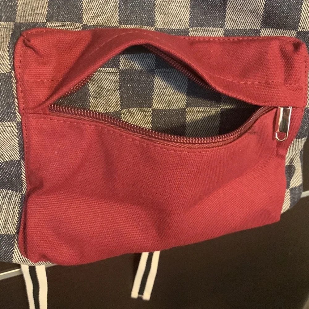 Wild Fable Medium Dome Check Print Colorblock Backpack